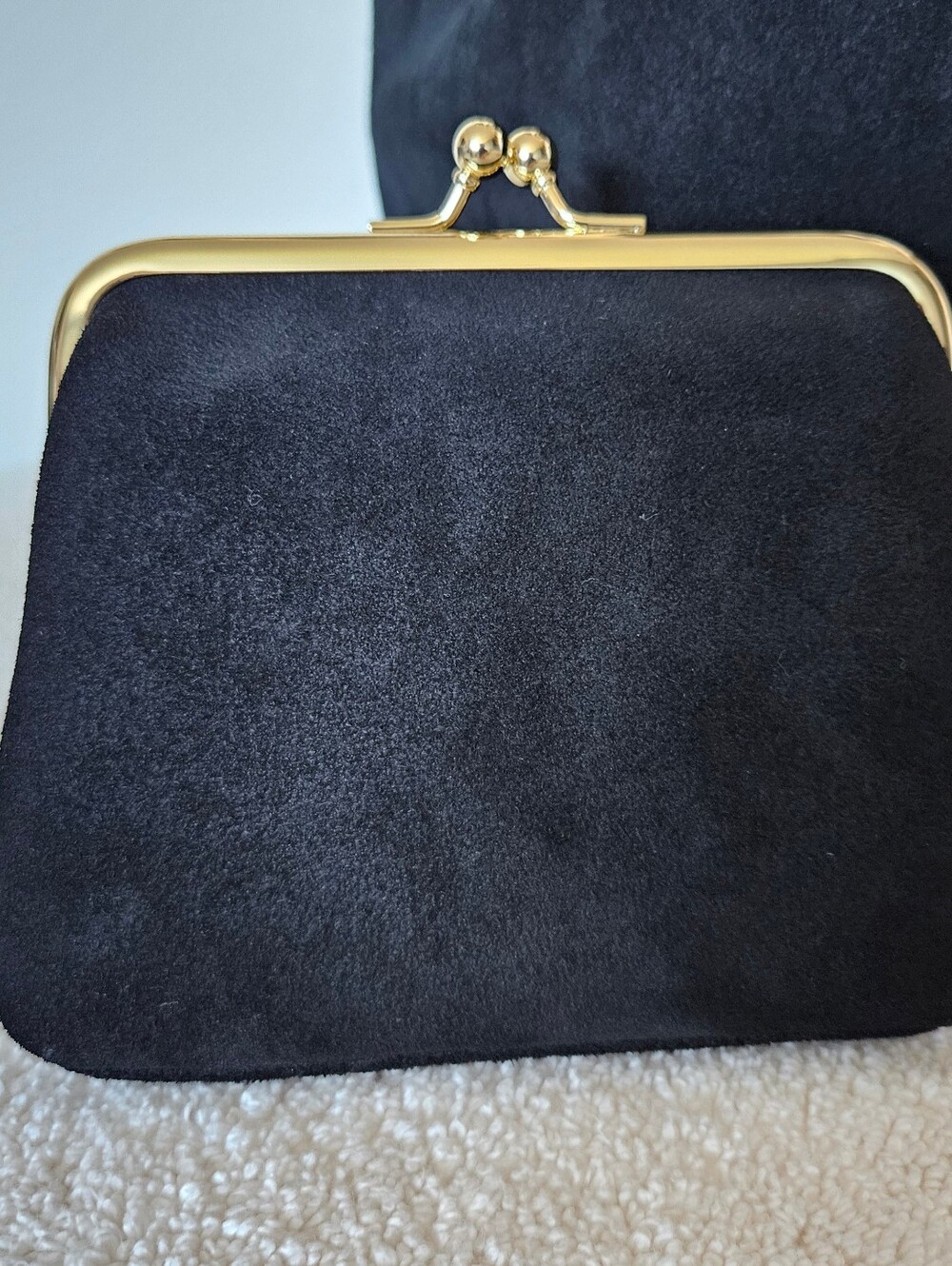 Dooney & Bourke Large Barlow - Black Suede - Matching Framed Purse - Picture 14 of 16